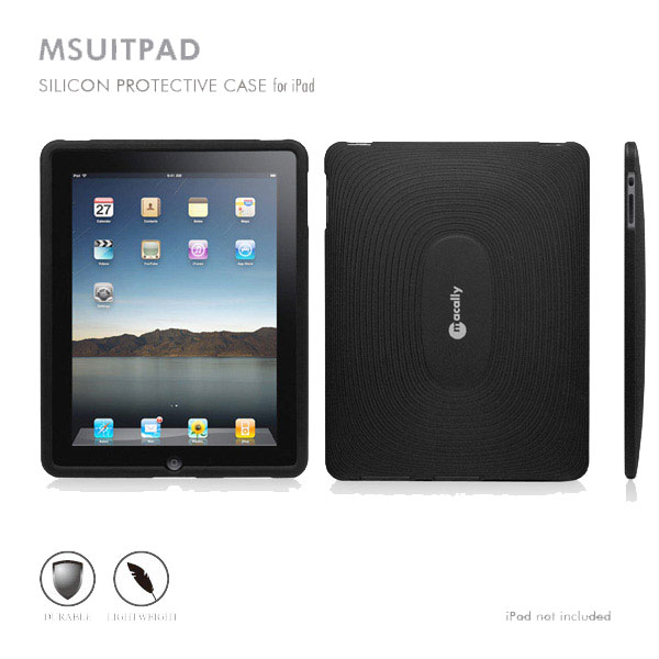 Macally mSuit silicone protective case for ipad - black