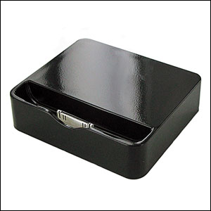 Support chargeur de bureau pour iPhone 4S / 4 - Noir vue sur ports