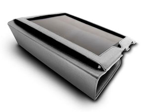 CaseCrown iPad Canvas Horizontal Flip Stand - Silver