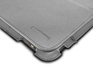 CaseCrown iPad Canvas Horizontal Flip Stand - Silver