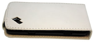 Flip Case für Samsung S8500 Wave in weiß