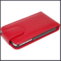 Leather Flip Case for iPhone 4 - Blue