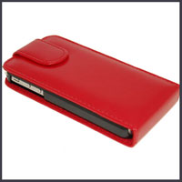 Leather Flip Case for iPhone 4 - Blue