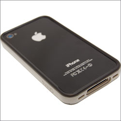 Coque iPhone 4 The Band - Noire/Grise de dos