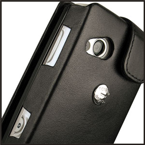 Housse en cuir Sony Ericsson X10 Mini Pro Noreve Tradition vue sur appareil photo