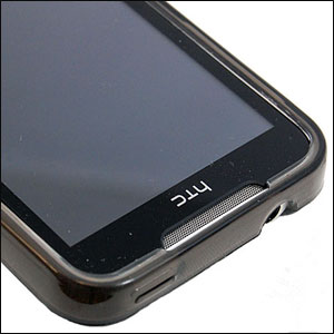 Coque HTC Legend Flexishield Advanced - Noire vue sur haut parleur