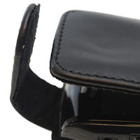Housse flip BlackBerry Pearl 3G - Noire (haut)