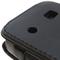Housse flip BlackBerry Pearl 3G - Noire (dos)