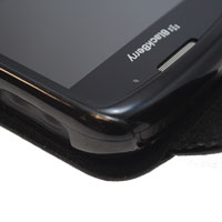 Blackberry Curve 8520/9300 Faux Leather Flip Case - Black