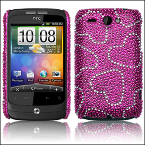 HTC Wildfire Diamante Back Cover - Love Hearts