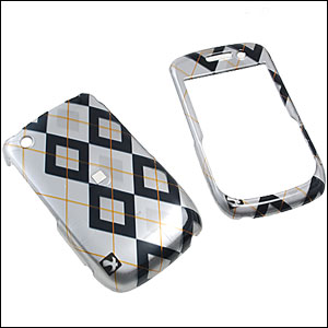 Coque Crystal BlackBerry Curve 8520 - Silver Checkers