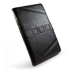 Tuff-Luv Tri-Axis 'Veggie' Faux Leather Case Cover For Archos 101 Internet Tablet - Black