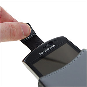 Pochette de transport Sony Ericsson Xperia Kyno - SMA 7112 - Noire / grise (languette)