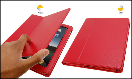SD Tabletware Stand and Type iPad 2 Case - Red