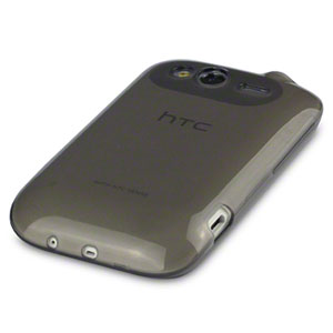 Coque HTC Wildfire S Flexishield - Noire - dos découpes