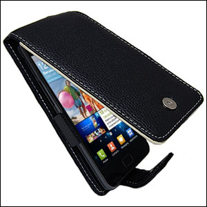 Samsung Galaxy S2 Alu-Leather Case - Black