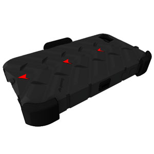 Gumdrop Drop Series Case for iPhone 4 - Black/Red