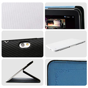 Zenus Prestige Carbon Stand Series for Samsung Galaxy Tab 10.1 - White