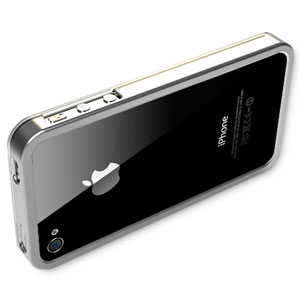 Pinlo United Aluminium Edge Case for iPhone 4 - Silver