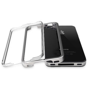 Pinlo United Aluminium Edge Case for iPhone 4 - Silver