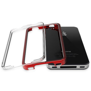 Pinlo United Aluminium Edge Case for iPhone 4S / 4 - Red