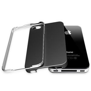Pinlo United Aluminium Edge Case for iPhone 4 - Titanium Grey