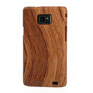Samsung Galaxy S 2 Wood Design Hard Case - Dark Wood