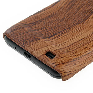 Samsung Galaxy S 2 Wood Design Hard Case - Dark Wood