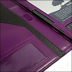 Tuff-Luv Spark Purple Leather Kindle Cover with Light