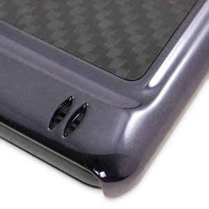Coque Samsung Galaxy S2 - Ion PredatorZero - Fibre de carbone - Noire saphir (détail)
