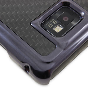 Coque Samsung Galaxy S2 - Ion PredatorZero - Fibre de carbone - Noire saphir (découpe)