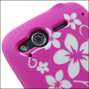 HTC Desire S Silicone Case - Pink Flowers