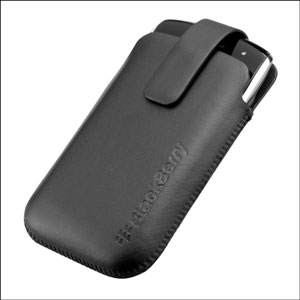 BlackBerry Curve 9350/9360/9370 Leather Holster - Black - ACC-39401-201