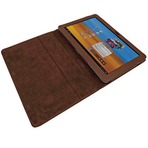 SD Tabletware Stand and Type Samsung Galaxy Tab 10.1 Tasche in Braun