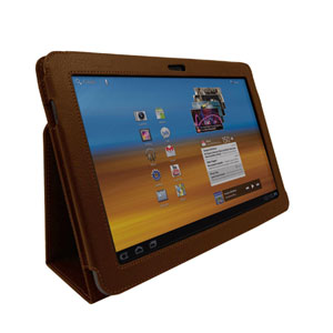 SD Tabletware Stand and Type Samsung Galaxy Tab 10.1 Tasche in Braun