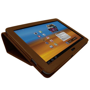 SD Tabletware Stand and Type Samsung Galaxy Tab 10.1 Tasche in Braun