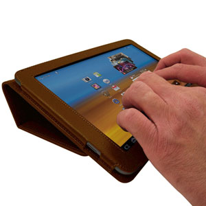 SD TabletWear Stand and Type Samsung Galaxy Tab 10.1 Case - Brown