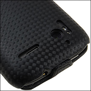Slimline Carbon Fibre Style Flip Case for HTC Sensation