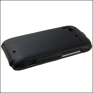Slimline Carbon Fibre Style Flip Case for HTC Sensation