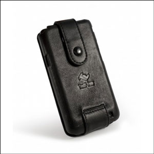 Tuff-Luv Napa Leather In-Genius Flip Case for Samsung Galaxy S2 - Black