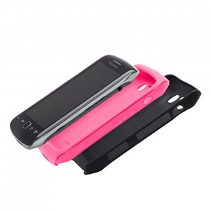 Coque BlackBerry Torch 9860 Case-Mate Tough - Rose / noire (général)