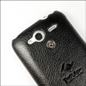 Tuff-Luv Leather Style In-Genius Flip Case for HTC Wildfire S - Black