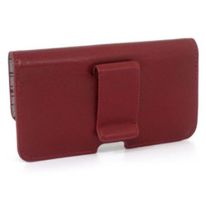 Samsung Leather Belt Clip Case For Samsung Galaxy S - Red