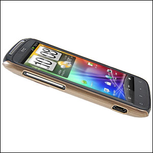 Coque avec support HTC Sensation / Sensation XE - Nillkin Hard Face Plate - Or (plat)