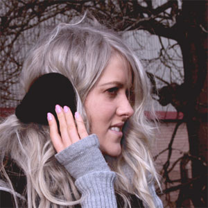 KitSound Quilted Ear Muff Headphones - Black
