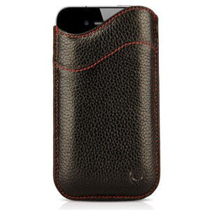 Pochette de transport iPhone 4S / 4 Beyzacases ID Slim - Noire (avant)