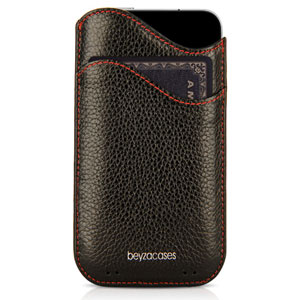 Pochette de transport iPhone 4S / 4 Beyzacases ID Slim - Noire (arrière)