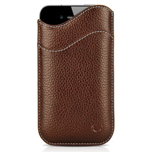 Iphonecase on Beyzacases Id Slim Leather Case For Iphone 4s 4   Brown