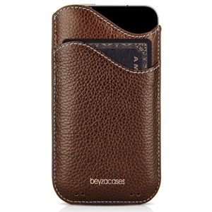 Beyzacases ID Slim Leather Case for iPhone 4S/4 - Brown