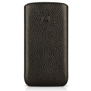 Pochette de transport iPhone 4S / 4 Beyzacases Retro Strap - Noire (avant)